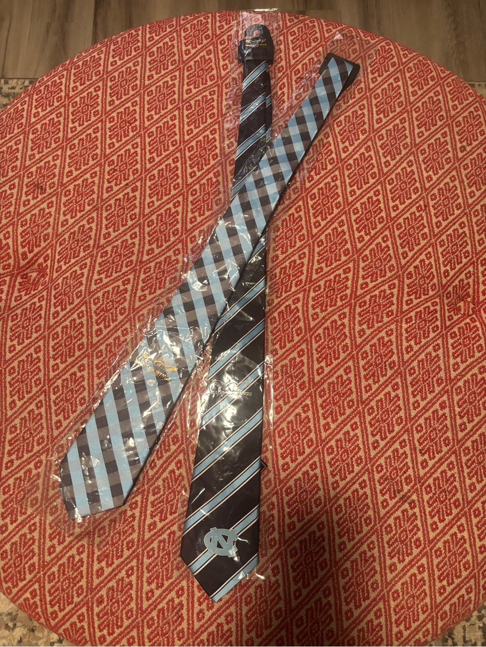 Light Blue and Black Checkered Tie by Eagle Wings